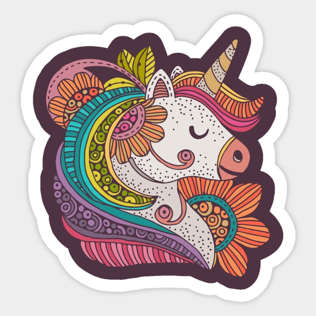 The Unicorn Sticker by Valentina Harper